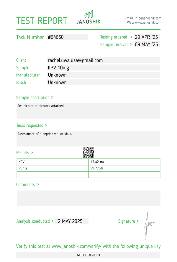 CAS 67727-97-3  KPV 10 - Image 2