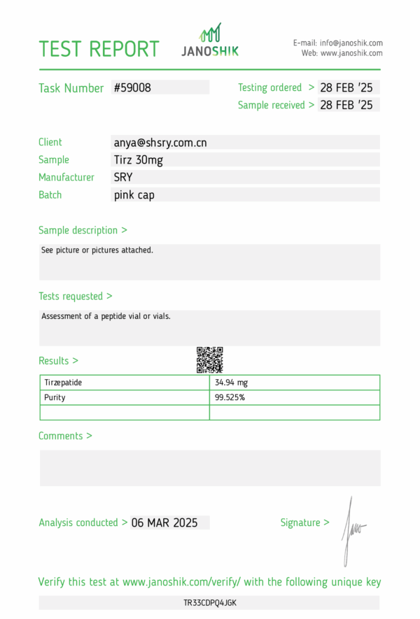 CAS 2023788-19-2   GLP-1  TZ 30 - Image 3